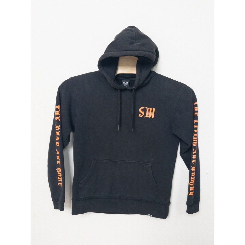 Shock Mansion Hoodie Mens Small. Fortune Favors The Bold. Thumb Holes On Sleeve — image 2 of 8